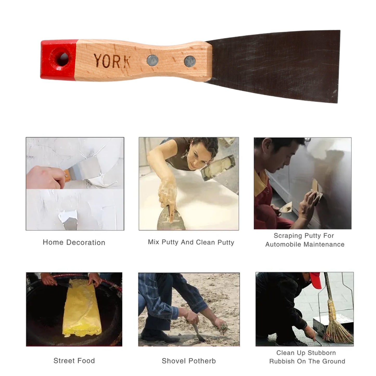 Putty Knife Set – Rubber Handle for Drywall, Patching & Painting