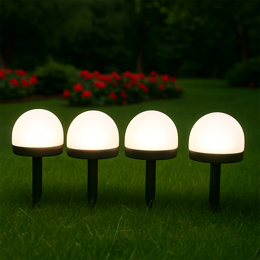 Dome Solar Garden Light Set (4 Pc) Wukusy