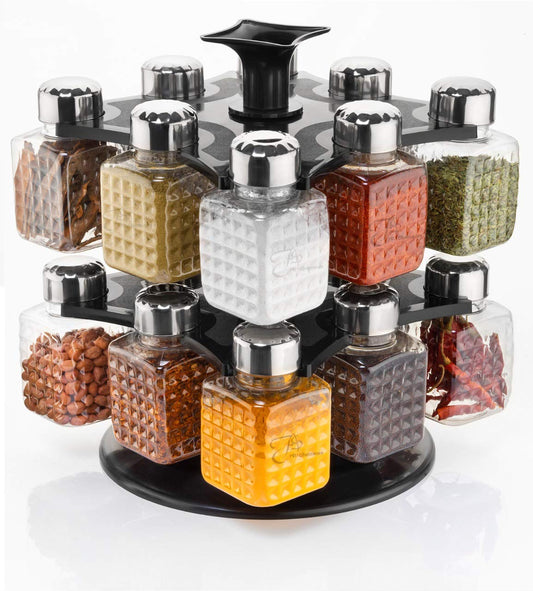 16 Jar 360° Revolving Spice Rack Set - BuyItOnline