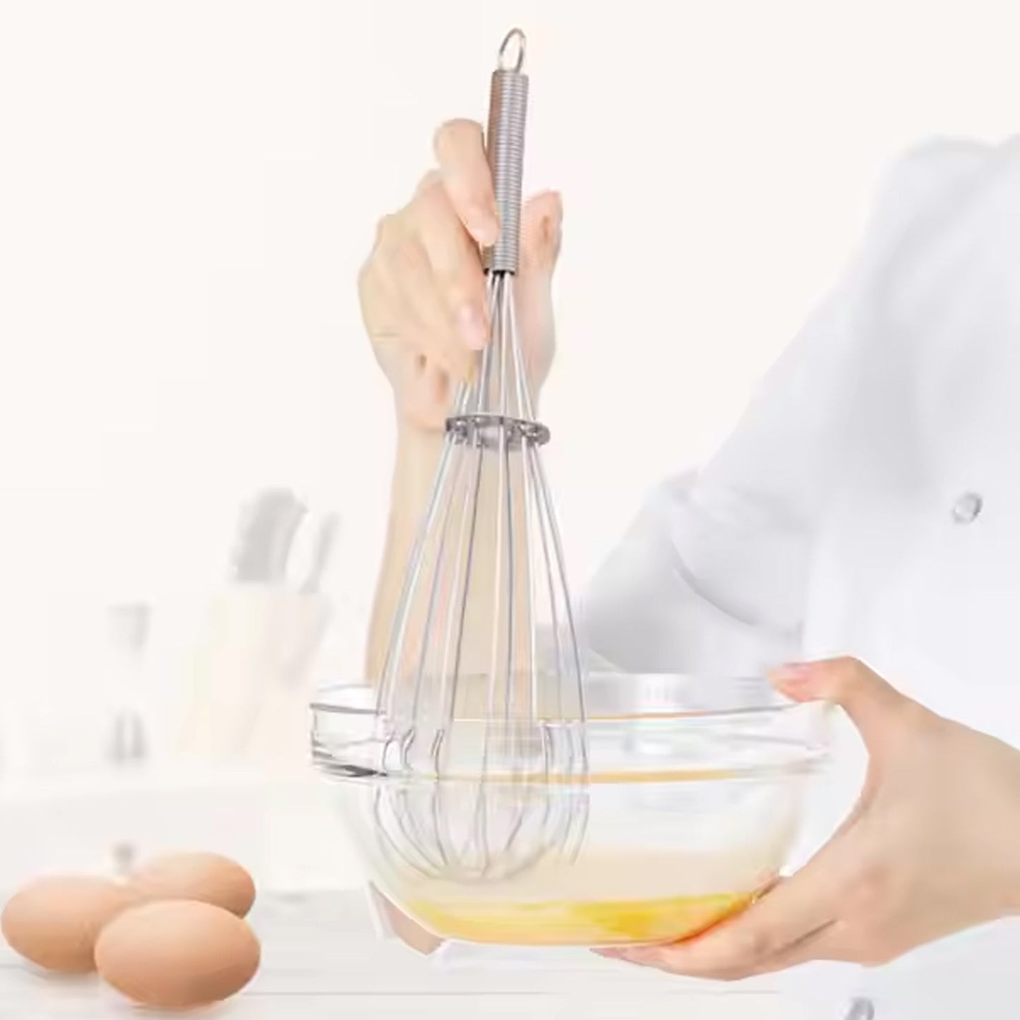 Stainless Steel Manual Milk Frother Wukusy