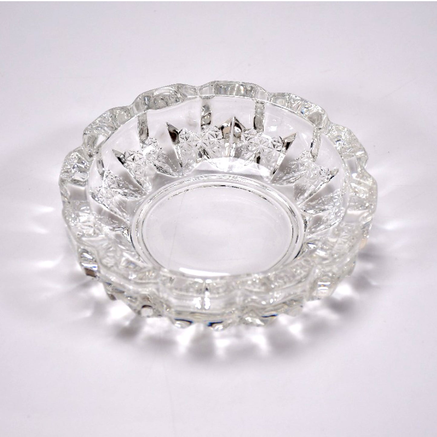 4066 Paricutin Glass Crystal Quality Cigar Cigarette Ashtray Round Tabletop For Home Office Indoor Outdoor Home Decor Wukusy
