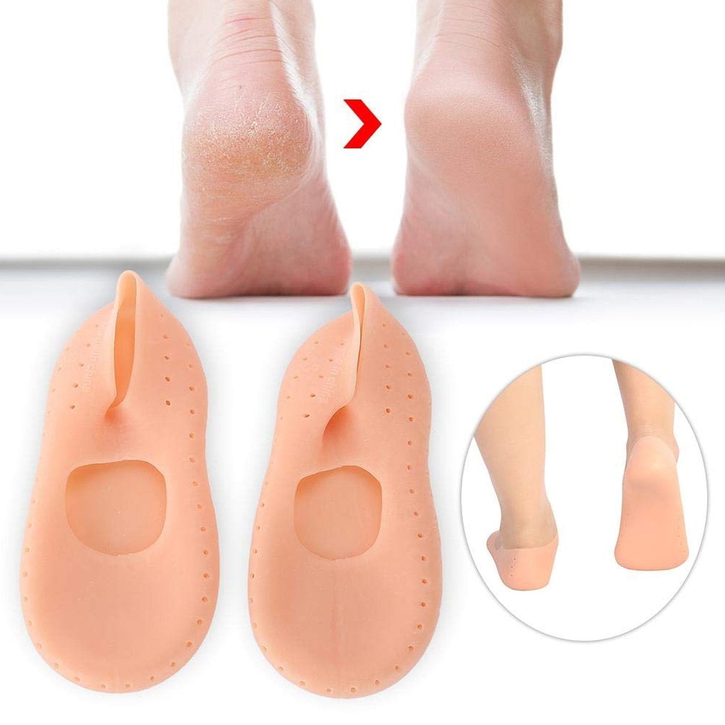 Heel Repair Silicone Socks – Moisturizing & Protective