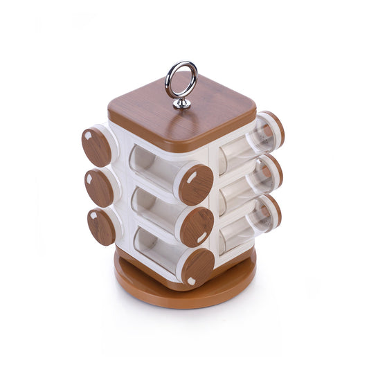 Ganesh 12-jar Revolving Spice Rack Masala Box Wukusy