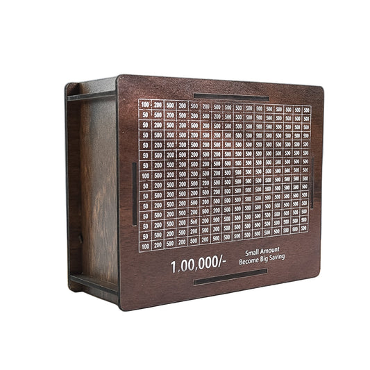 Wooden Money Piggy Bank Money Box (1 Pc 4 Sketch Pen) Wukusy