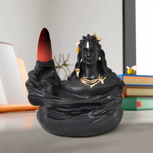 Adiyogi Shiva Backflow Smoke Fountain Incense Holder Burner (1 Pc) Wukusy