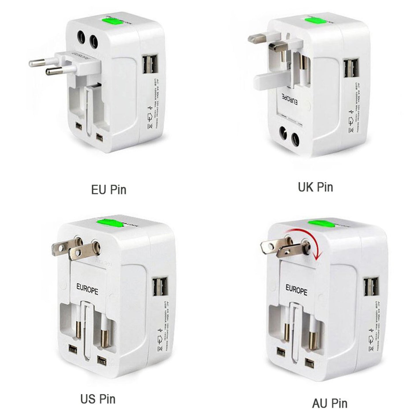 All-in-One USB Travel Adapter