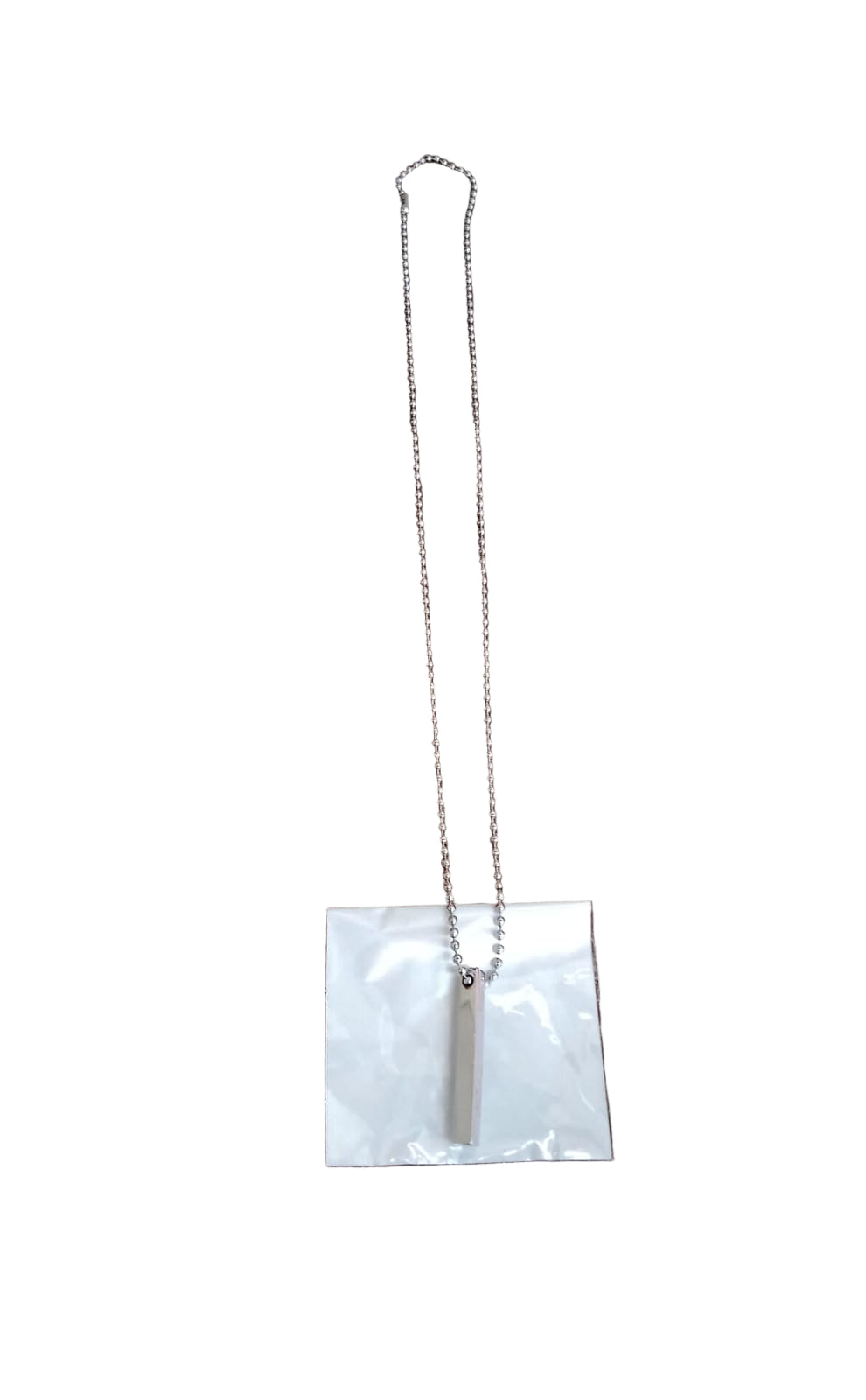 Plain Stick Shape Stainless Steel Locket with Chain