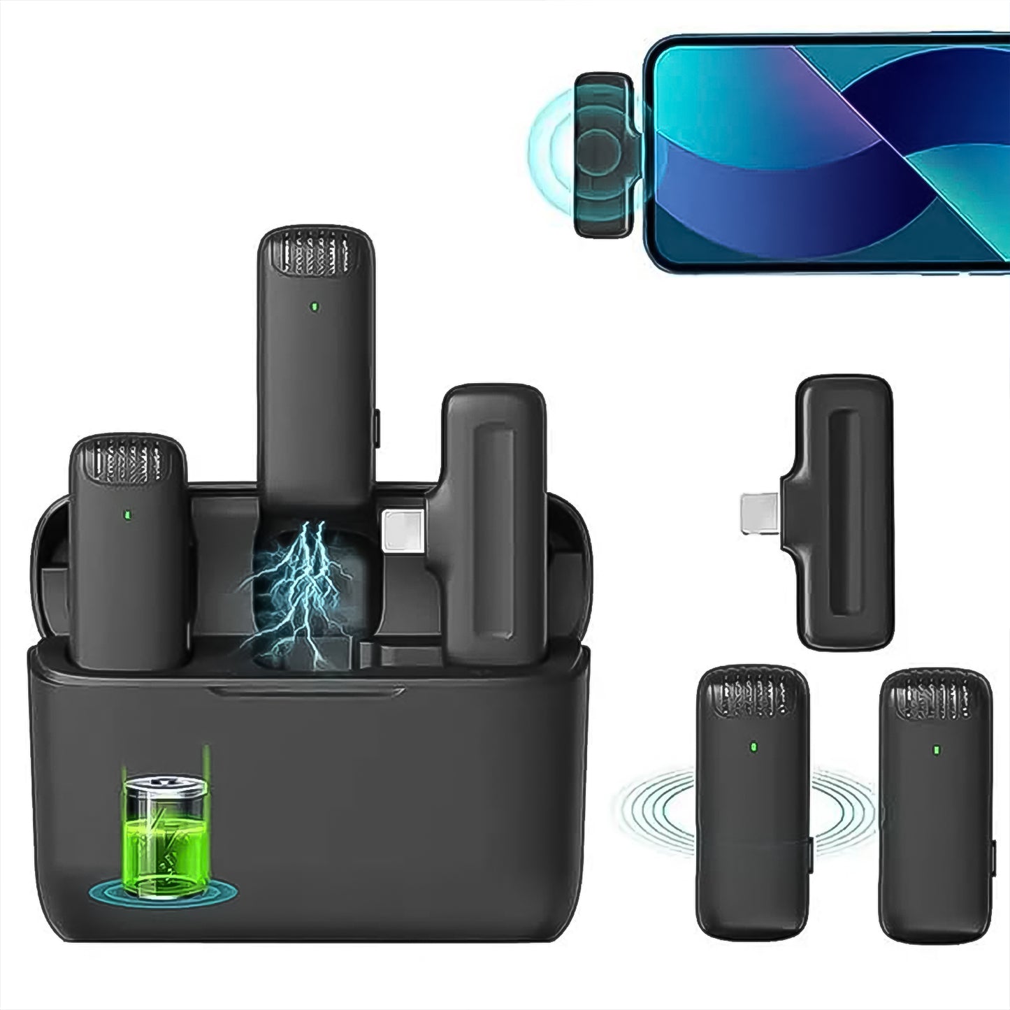 Type-C Wireless Microphones Collar Mic