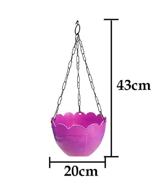 3851 Flower Pot Plant With Hanging Chain For Houseplants Garden Balcony Decoration Wukusy