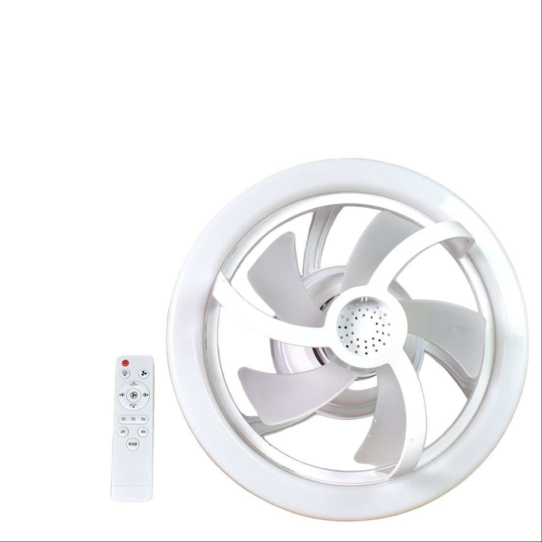 360° Rotation Smart Ceiling Fan with LED Light & Remote Control – Quiet 3-Speed Fan with Adjustable Color Temperature for Home, Apartment, Study Room, Dorm