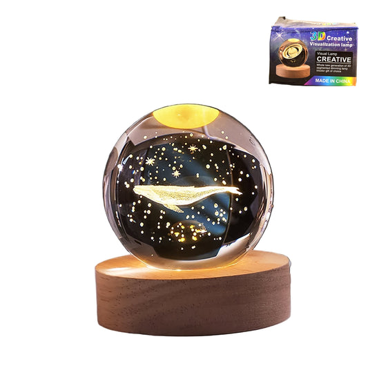 Fish 3d Crystal Ball Lamps With Base (1 Pc) Wukusy