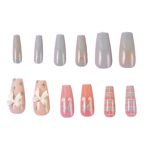 12-Piece Reusable Press-On Nails Set Wukusy