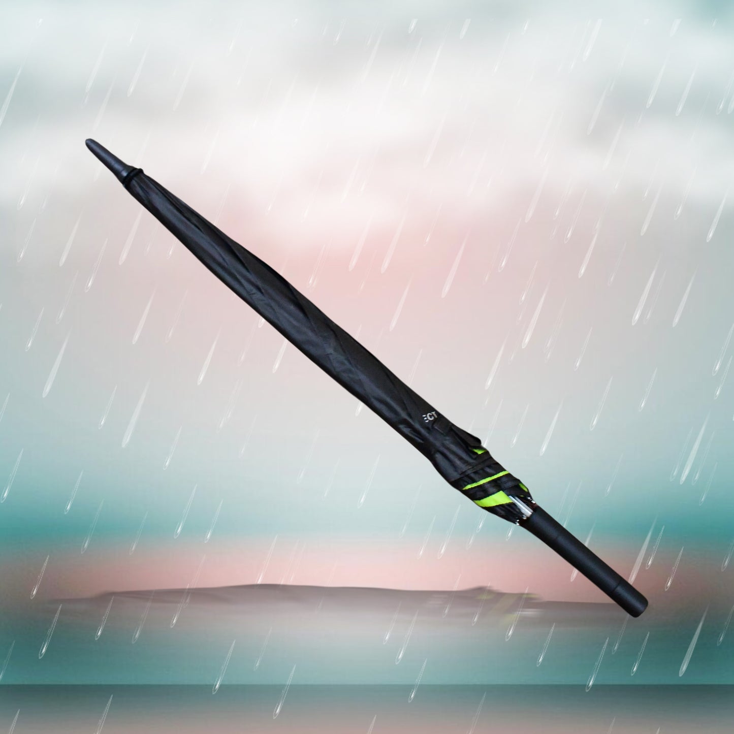 Sun umbrella with inside power fan
