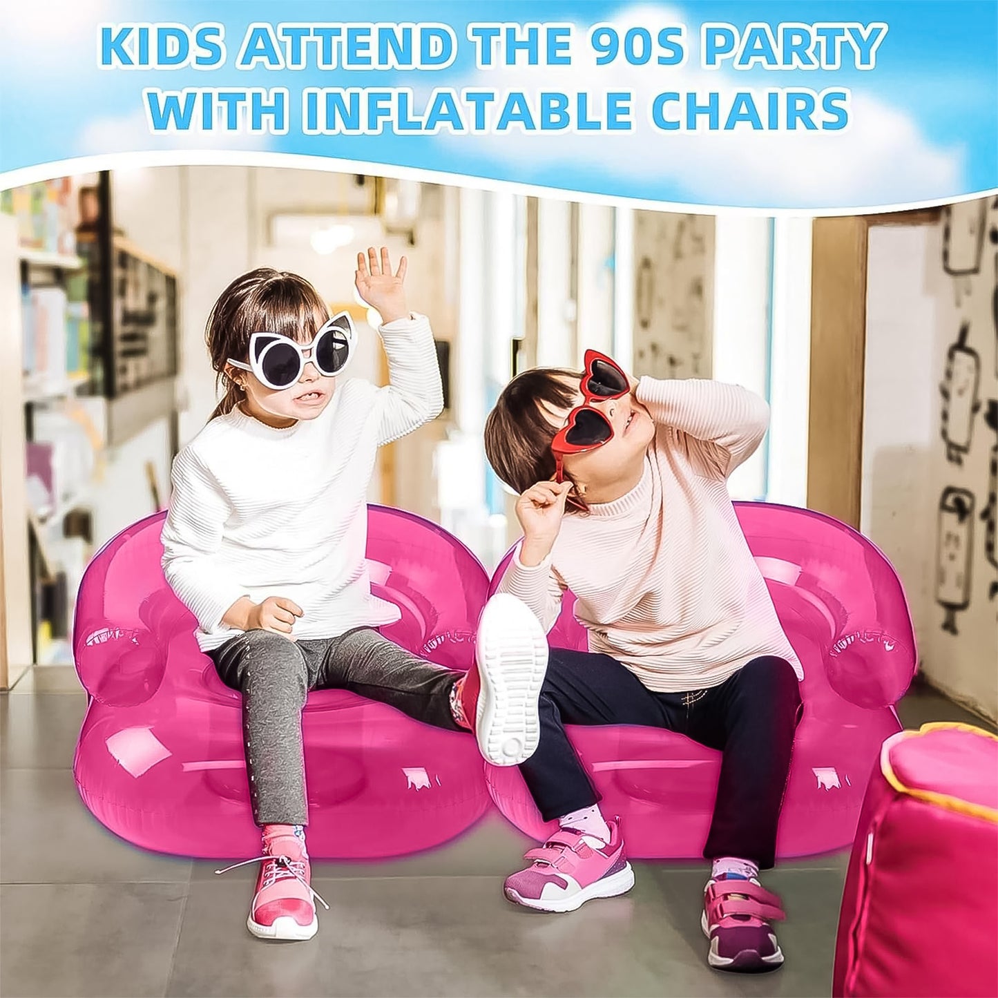 Inflatable Sofa Chair For Boys And Girls Suitable For Camping (28 Inch Approx 1 Set) Wukusy