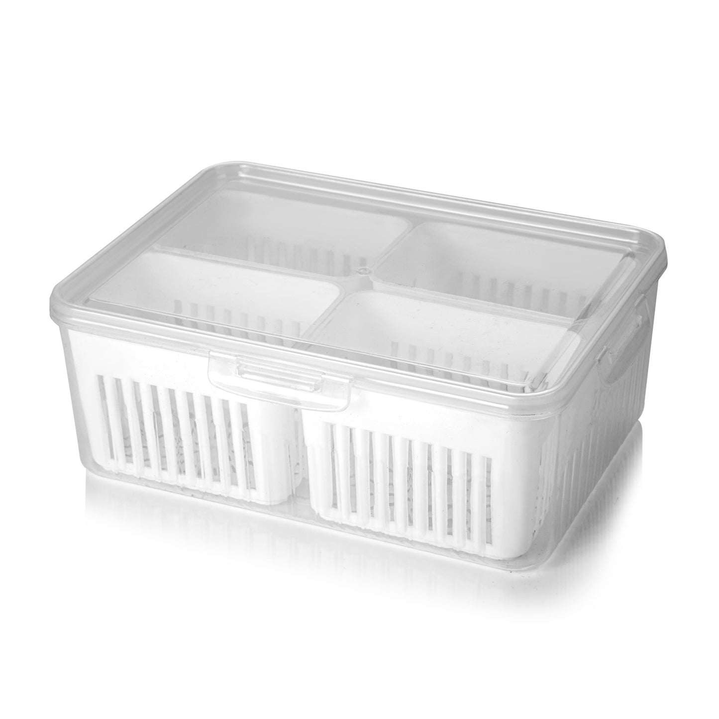 Freezer & Refrigerator Vegetable Storage Container with Draining Crisper - BuyItOnline