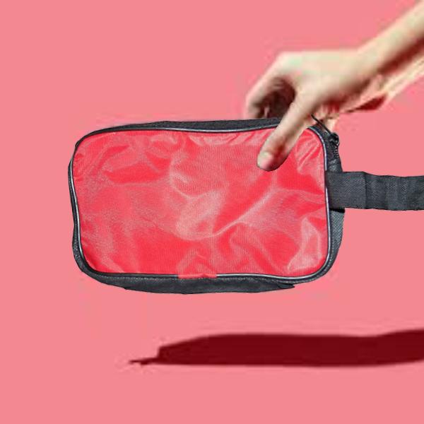 0845 Portable Travel Hand Pouchshaving Kit Bag For Multipurpose Use (Red) Wukusy