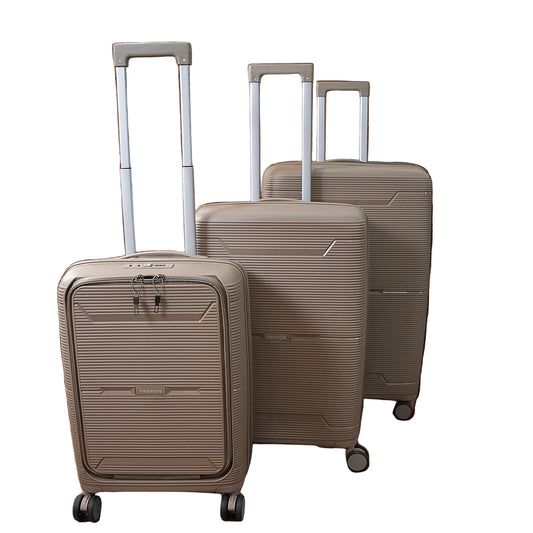Hard-shell Trolley Luggage Bag (Set Of 3-pice Mix Color) Wukusy