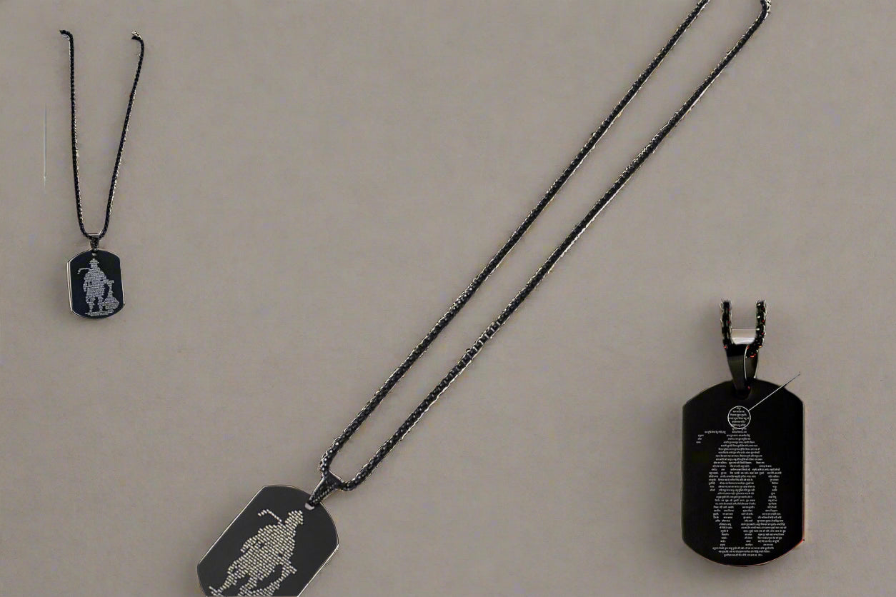 Hanuman Chalisa Locket With Gada Chain