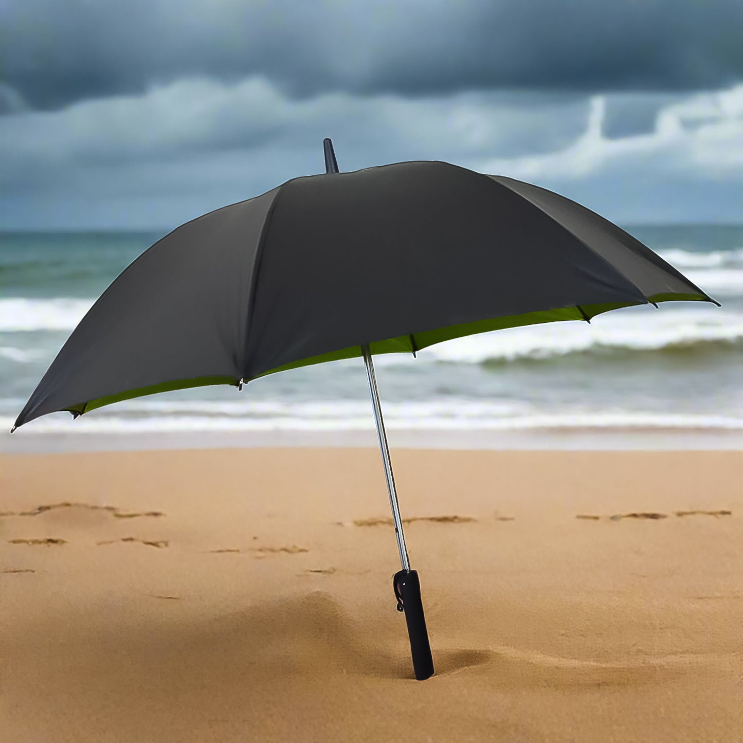 Sun umbrella with inside power fan