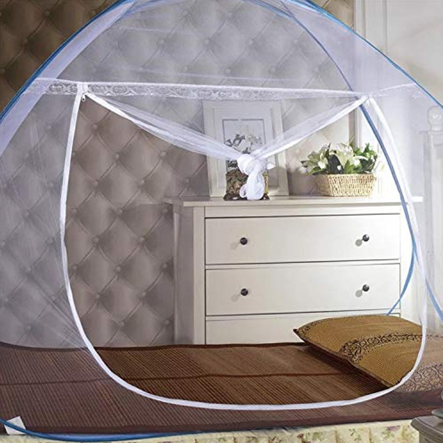 Premium Polyester Foldable Mosquito Net Tent (100 Cm Long 1 Pc) Wukusy