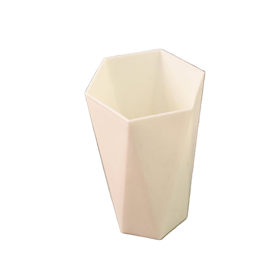 Modern Geometric Hexagon Plastic Flower Vase (1 Pc) Wukusy