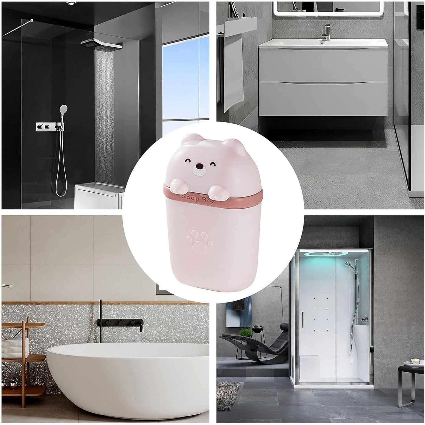 Cute Bear Shaped Soap Case (1 Pc) Wukusy