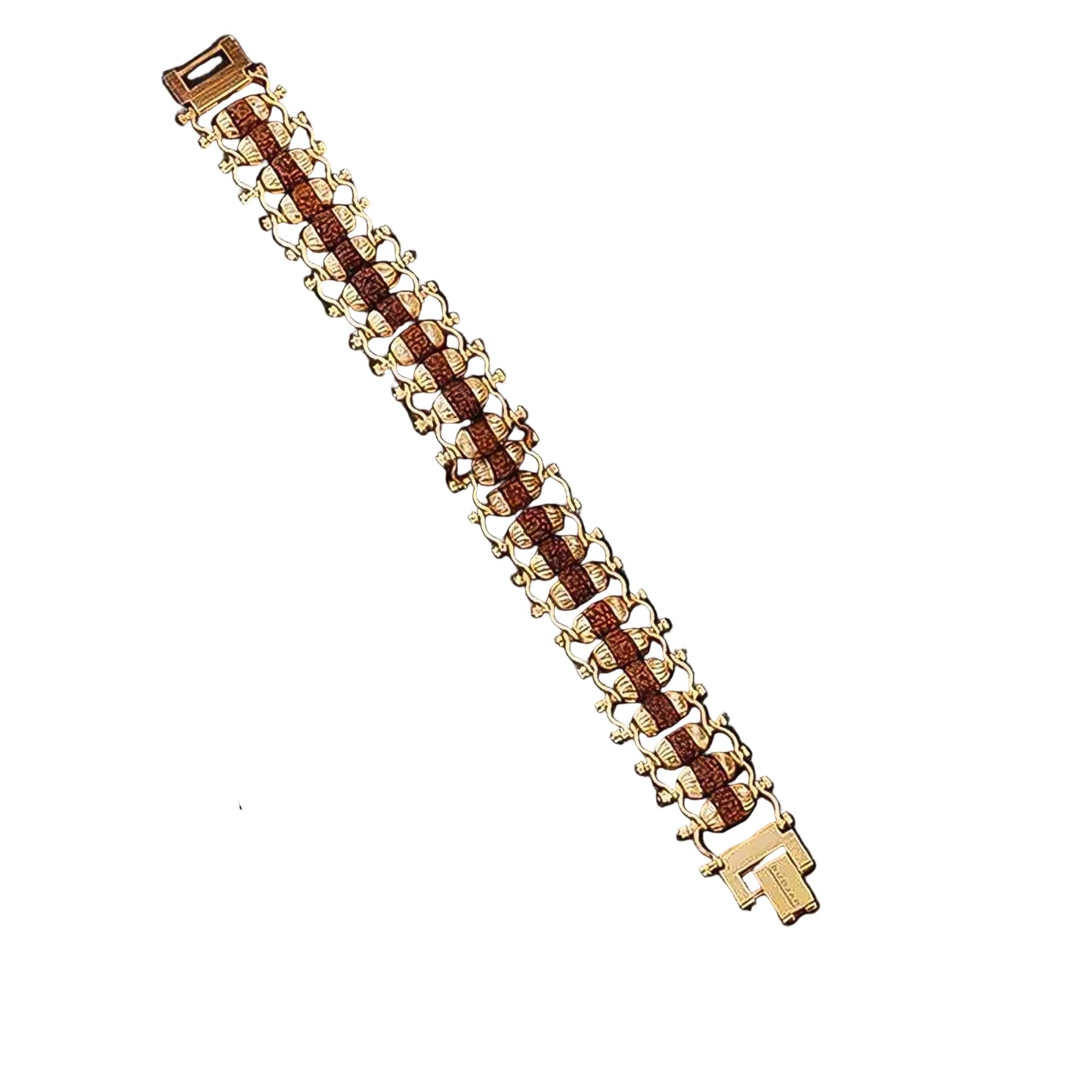 Golden Modern Rudraksha Rakhi Bracelet for Brother