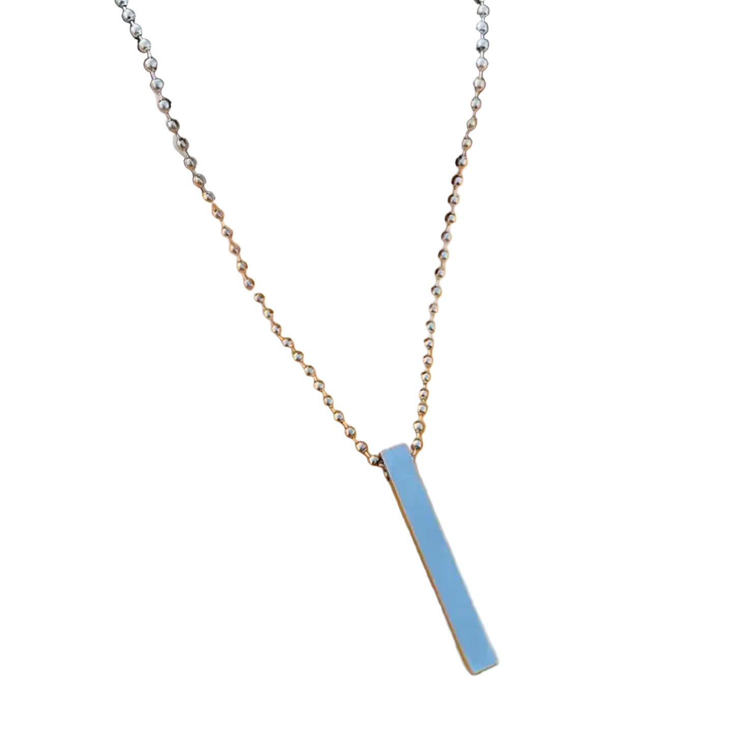 Plain Stick Shape Stainless Steel Locket with Chain
