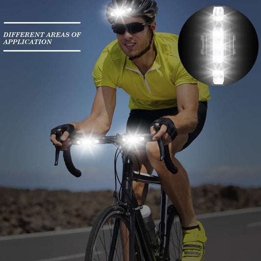 1560 Rechargeable Bicycle Front Waterproof Led Light (White) Wukusy