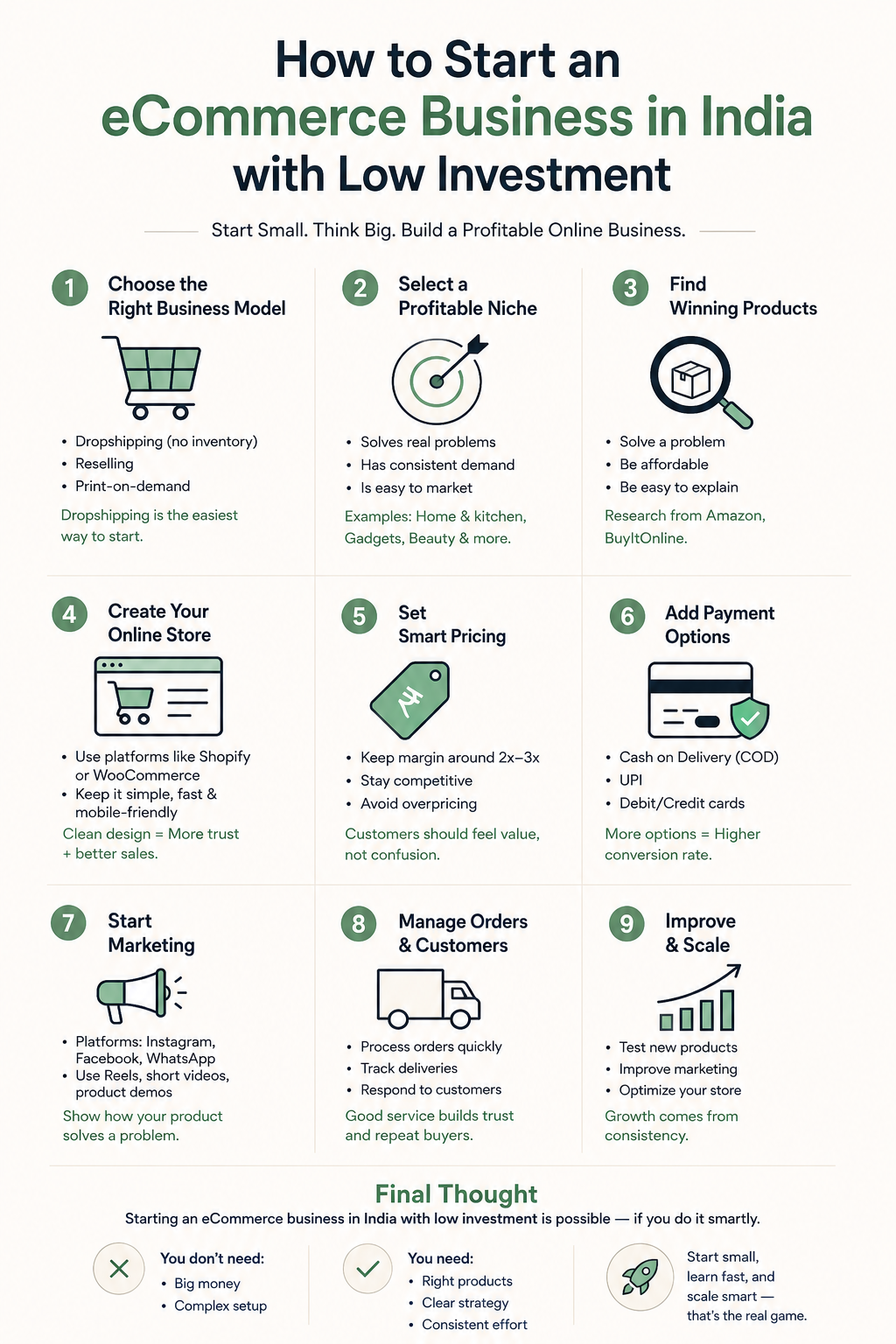 How to Start an eCommerce Business in India with Low Investment