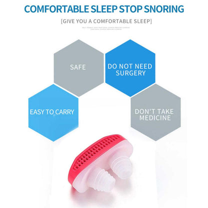 2-in-1 Anti-Snoring Nose Clip with Air Purifier for Better Sleep