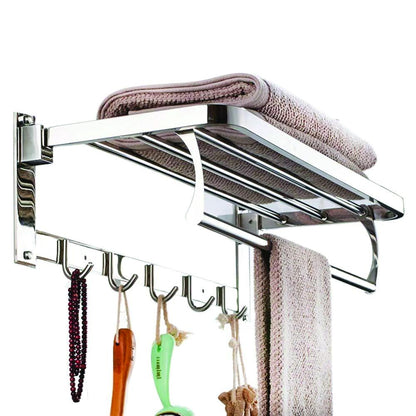 Stainless Steel Folding Towel Rack & Bar
