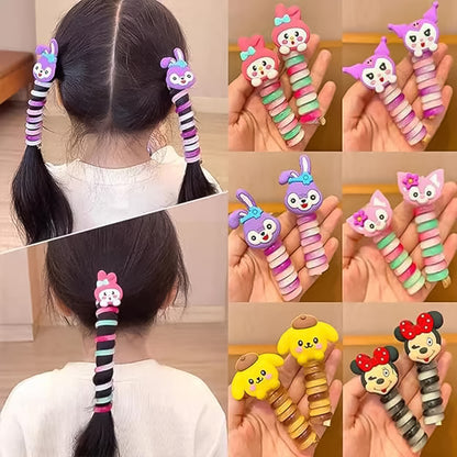 Colorful Spiral Telephone Wire Hair Ties