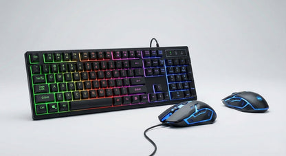 Wired RGB Keyboard Mouse Set - 104 keys Wukusy