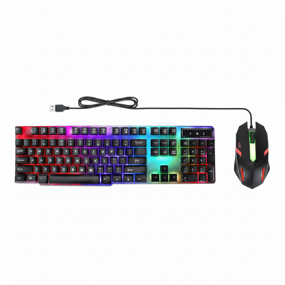 Wired RGB Keyboard Mouse Set - 104 keys Wukusy