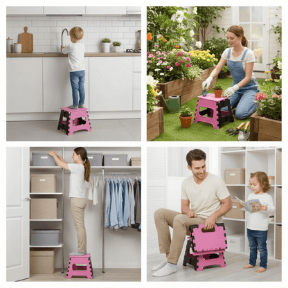 12-inch Folding step stool for Adults and Kids 219eaz-qw