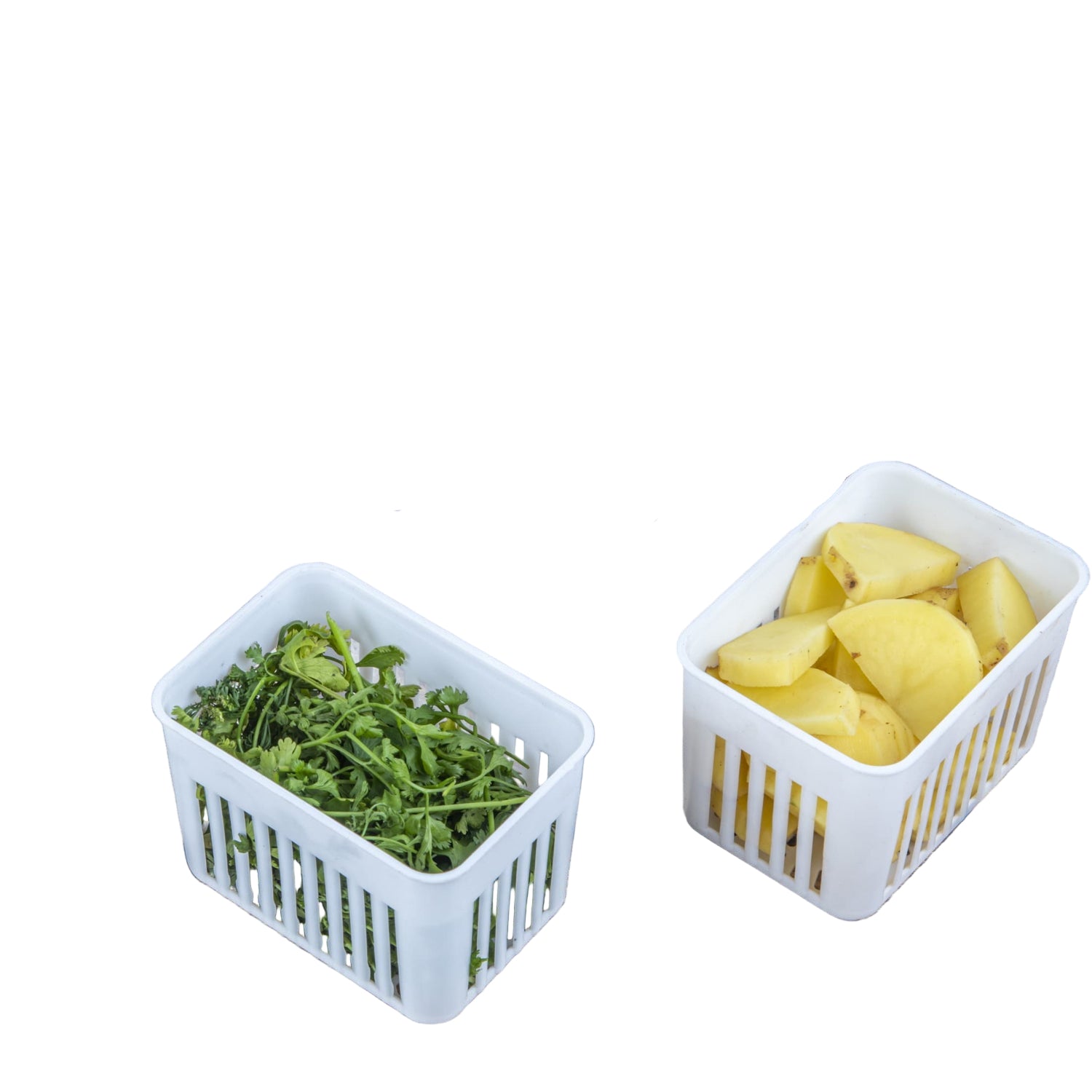Freezer & Refrigerator Vegetable Storage Container with Draining Crisper - BuyItOnline