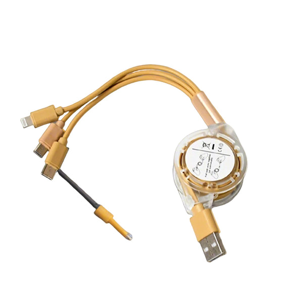 3 in 1 Retractable Multi Charging Cable Wukusy
