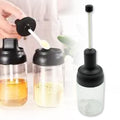 Heat-Resistant Glass Condiment Jar with Spoon - BuyItOnline