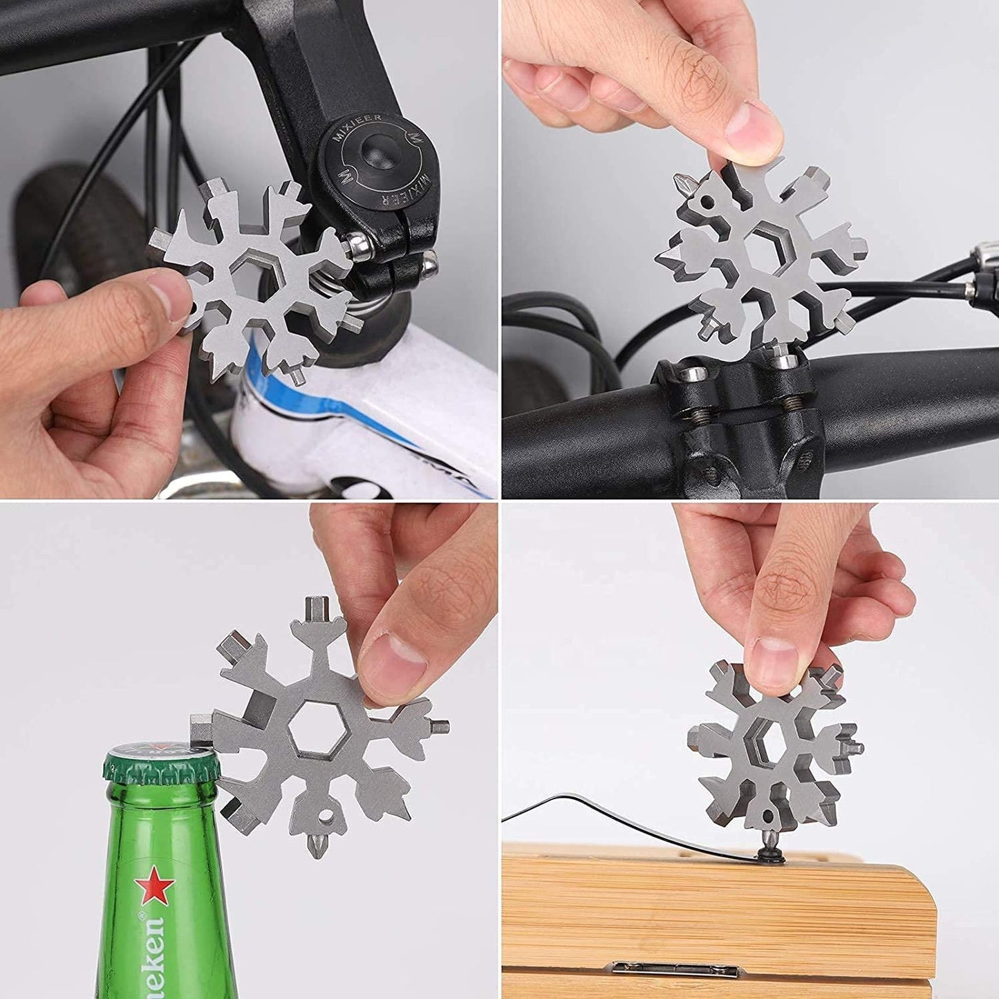 Stainless Steel Snowflake Multi-Tool & Bottle Opener