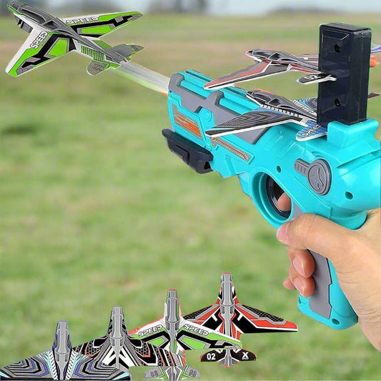 Airplane Launcher Gun With Foam Glider Planes