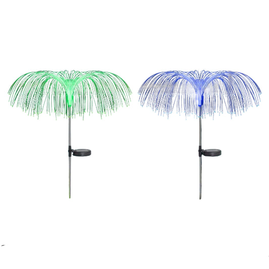 2 Pcs Solar Garden Lights – RGB 7-Color Changing Waterproof Outdoor - BuyItOnline