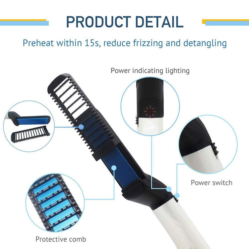 Men's Curling & Straightening Comb Wukusy