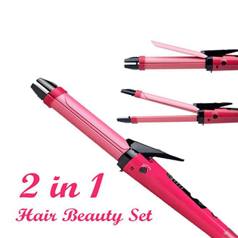 2 In 1 Hair Straightener And Curler Machine For Women (Curl & Straight Hair Iron) Wukusy