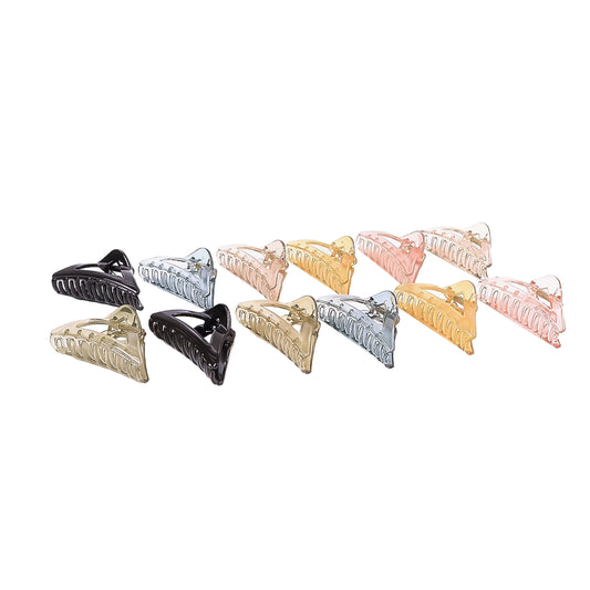 Triangle Plastic Hair Claw Clips