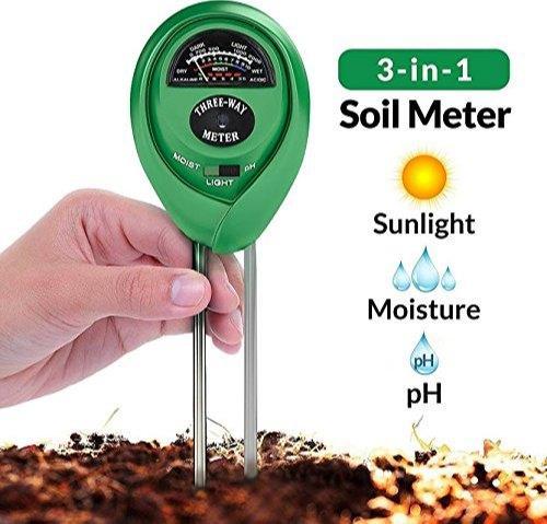 Soil Tester 3-in-1 Plant Moisture Sensor