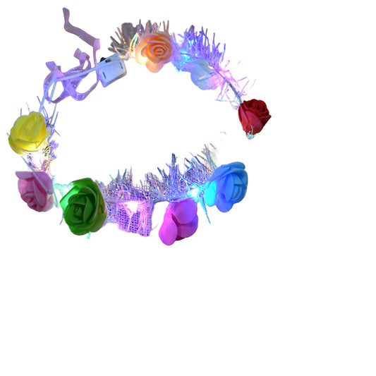 Led Flower Crown Headband  Multicolor Light-up (1 Pc)