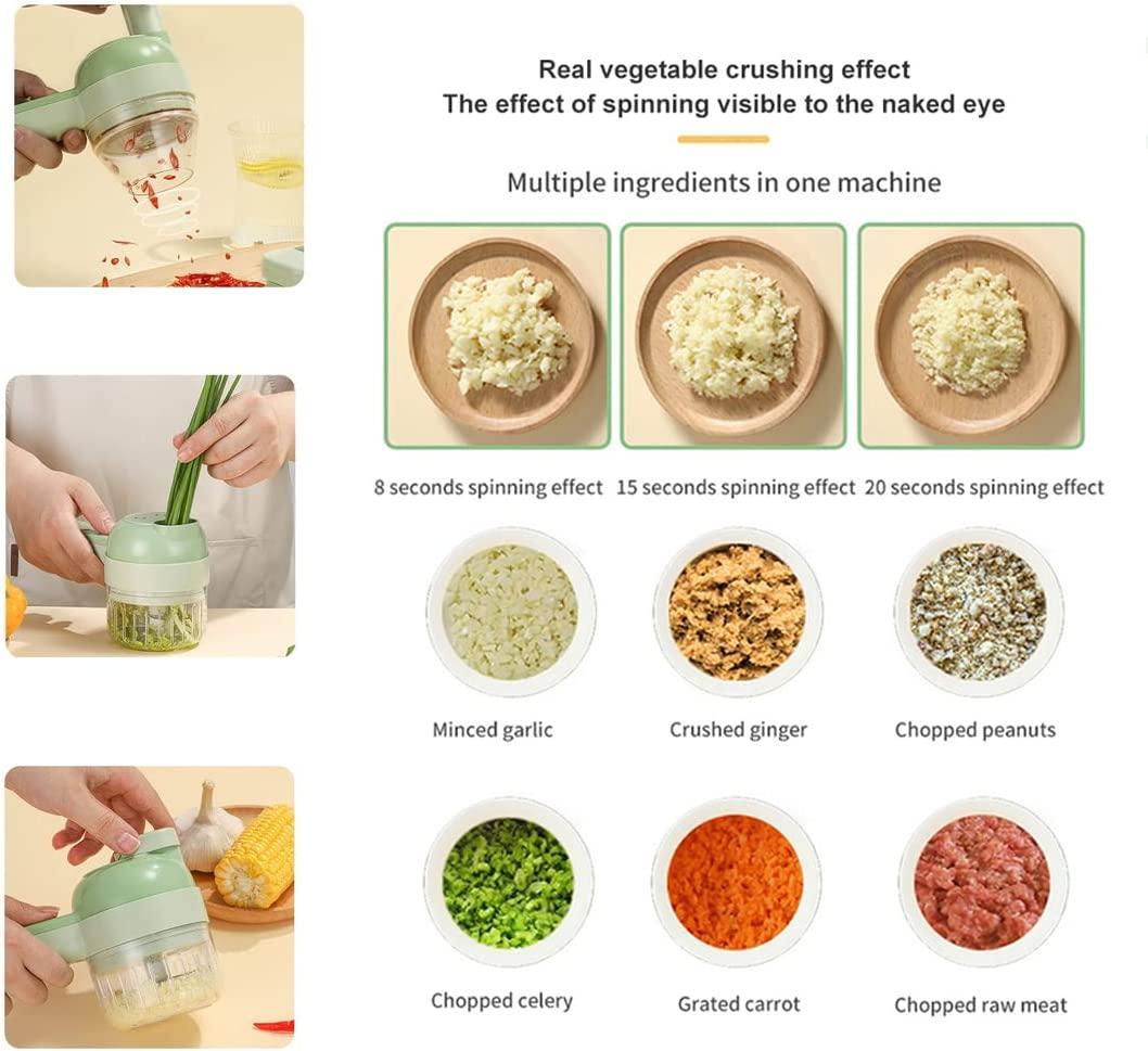 4 in 1 Portable Electric Vegetable Cutter Set 219eaz-qw