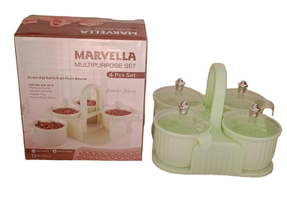 Multipurpose 4 pcs Storage Jar with Tray