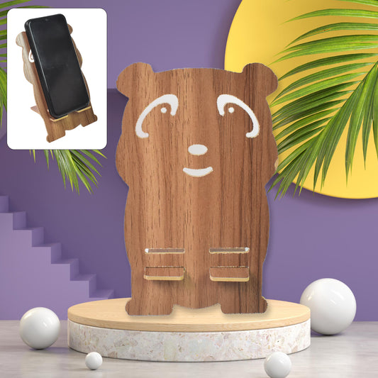 BearBuddy™ Wooden Cartoon Phone Stand